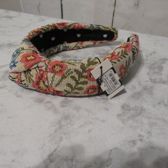New Lele Sadoughi Headband Floral Brocade Knotted - Picture 2 of 12
